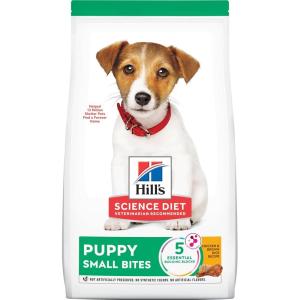 imageHills Science Diet Dry Dog Food Puppy Small Bites Chicken Meal ampamp Barley Recipe 155 lb BagChicken