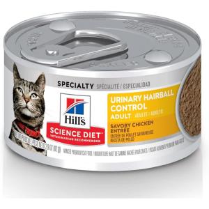 imageHills Science Diet Urinary Hairball Control Adult 16 Urinary Track Health ampamp Hairball Control Support Wet Cat Food Chicken Minced 29 oz Can Case of 24Chicken Minced