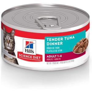 imageHills Science Diet Adult 16 Adult 16 Premium Nutrition Wet Cat Food Tuna Stew 55 oz Can Case of 24
