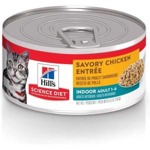 imageHills Science Diet Indoor Adult 16 Easy Litter Box Cleanup Wet Cat Food Chicken Minced 55 oz Can Case of 24Chicken Minced