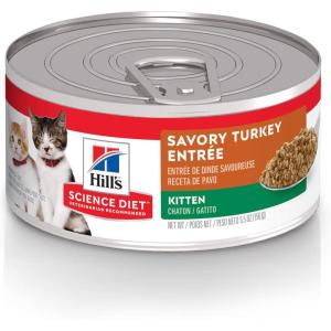 imageHills Science Diet Kitten Kitten Premium Nutrition Wet Cat Food Turkey Minced 55 oz Can Case of 24