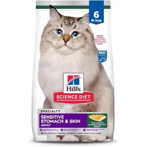 imageHills Science Diet Sensitive Stomach ampamp Skin Adult 16 Stomach ampamp Skin Sensitivity Support Dry Cat Food Pollock ampamp Barley 6 lb Bag