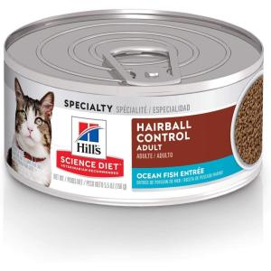 imageHills Science Diet Adult Hairball Control Wet Cat Food Ocean Fish Entre 55 oz Cans 24PackOcean Whitefish