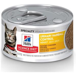 imageHills Science Diet Urinary Hariball Control Adult 16 Urinary Track Health ampamp Hairball Control Support Wet Cat Food Chicken Minced 29 oz Can Case of 12